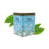 Clear Blooming Tea Container with Secure Lid