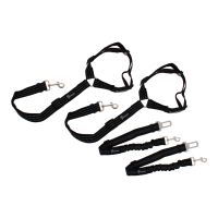 Petazy dog seat belts black 4 pack