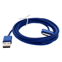 Blue 2-metre data and charging cable for iPhone 4