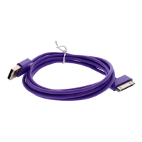 Purple 2-metre iPhone 4 charging and data cable
