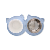 2PC Collapsible Cat Bowls - Portable Blue

