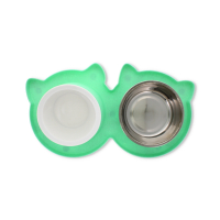 2PC Collapsible Cat Bowls - Portable Green

