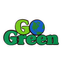 3D Go Green Foam Sign, twelve inch size