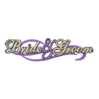 3D 12 Inch 'Bride & Groom' Foam Sign