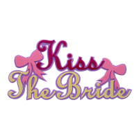 3D 'Kiss The Bride' foam sign, 12 inch
