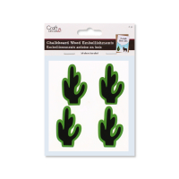 5cm Icon Chalkboard Wood Stickers x4 Cactus