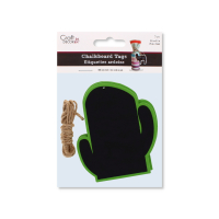 Wood Chalkboard Tags in Mitten and Cactus Shapes