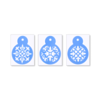 Cake decorating blue stencil set for professional designs