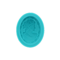 Silicone cameo mould for detailed cake decorating