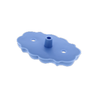 Blue plastic plaque cutter for cake decorating