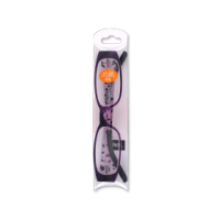 Vibrant purple plastic full-rim reading glasses, plus 1.00