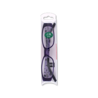 Full-frame purple reading glasses with +1.50 magnification