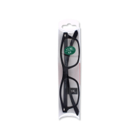 Stylish black full rim reading glasses with +1.50 magnification
