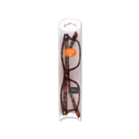 Brown tortoise frame reading glasses with +1.00 strength