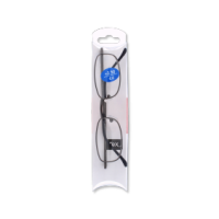 Metal slim reading glasses with +2.50 lens strength