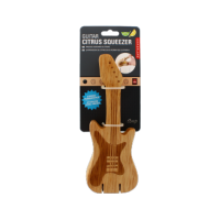 Guitar-shaped rubberwood citrus squeezer for lemons and limes