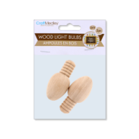 Craftwood Wooden Light Bulb Shapes 2Pc