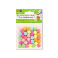 Krafty Kids 35-Piece Pack Craft Wood Dice Cubes