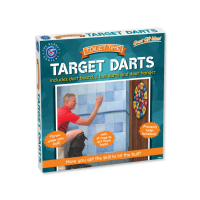 TOILET DARTS BATHROOM TOILET GAME W/ DART BOARD, 3 BALL DARTS & DOOR HANGER