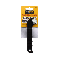 Tungsten carbide tile scraper with diamond grout blade