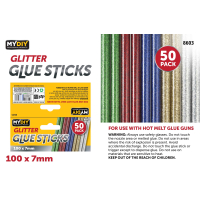 CRAFT & DIY GLITTER GLUE REFILL STICKS 50 PCS 100X7MM