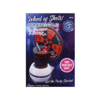 Wheel Of Shot Drinking Party Game with four shot glasses