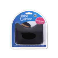 Non-skid wrist rest cushion for comfortable computer use.