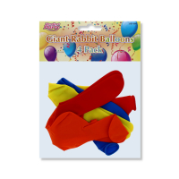 Pack of four rabbit-shaped balloons for parties and events