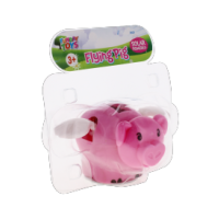 Solar flying pig garden ornament with wings
