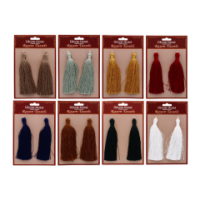 Assorted DECOR HOME TRIM RAYON TASSELS in various colours
