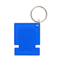 Blue computer shaped keychain for keys and bags