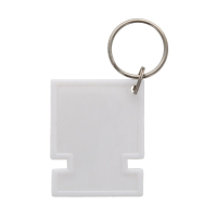 White computer shaped keychain for promotional giveaways