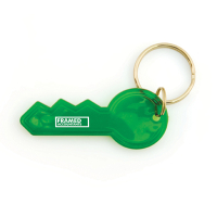 KEY SHAPED KEYCHAIN TRANSLUCENT GREEN
