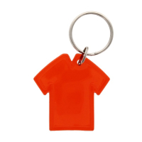 Translucent red T-shirt shaped key chain