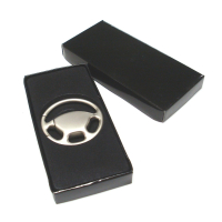 SATIN METAL STEERING WHEEL KEYRING