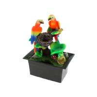TABLE WATERFALL - SMALL, BATTERY (ORANGE PARROT, GREEN LEAVES STYLE)