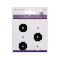 Embossed Flower Brads for craft and paper projects