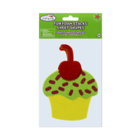 Red Cherry Cupcake Fun Foam Stacks for kids crafts