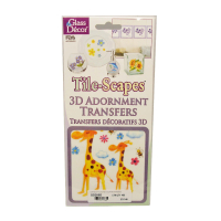 3D GLASS DECOR TRANSFERS ANIMALS