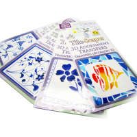 3D GLASS DECOR TRANSFERS FLOWER - FISH