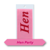 White and pink Hen Party Celebration Sash