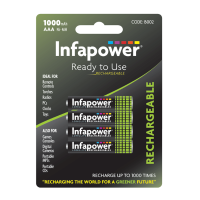 AAA 1000mAh rechargeable batteries ready to use 4 pack