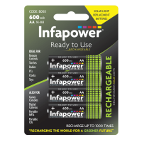 AA 600mAh Ni-Mh Rechargeable Ready to Use 4 Pack