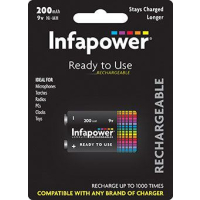 9V 200mAh Ni-Mh rechargeable battery ready to use
