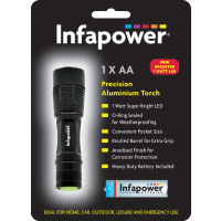Precision Aluminium Torch with 1 AA battery