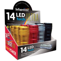14 LED Aluminium Torch (Box Of 12)