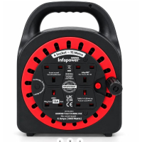 15m 13A 4 socket extension cable reel for trade