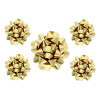 Reusable gold metallic shine gift bow for presents