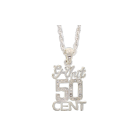 G-Unit 50 Cent Silver & Gem Pendant Necklace