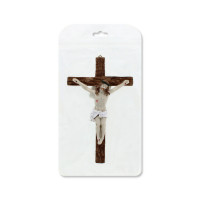 Crucifix wall hanging featuring Jesus Christ on wood cross